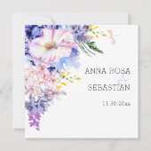 *~* Boho Flawers AR12 QR 結婚 招待状 (正面)