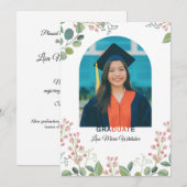 Boho Floral2 College Graduation 案内状 (正面/裏面)