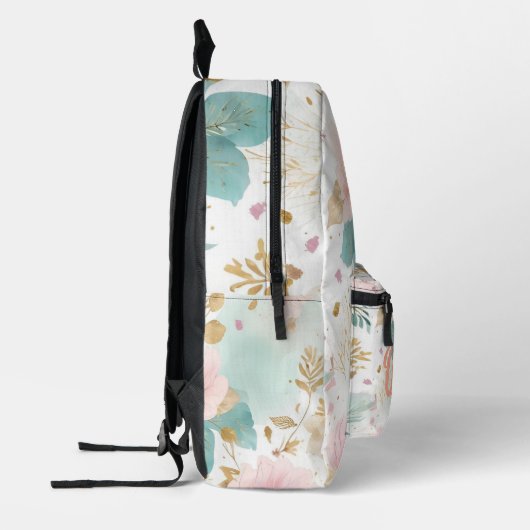 Boho Floral Aesthetic backpack プリントバックパック (左)