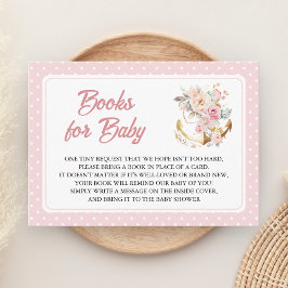 Boho Floral Anchor Nautical Girl Book Request エンクロージャーカード