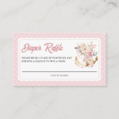 Boho Floral Anchor Nautical Girl Diaper Raffle エンクロージャーカード (正面)
