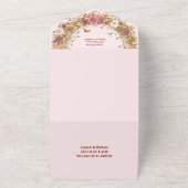 Boho Floral Arch romantic Wedding Boho All In One オールインワン招待状 (外側)