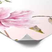 Boho Floral Baby in Bloom Baby Shower ポスター (角)