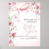 Boho Floral Baby in Bloom Baby Shower ポスター (正面)