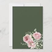 Boho Floral Baby In Bloom Baby Shower 招待状 (裏面)