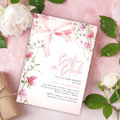 Boho Floral Baby in Bloom Baby Shower 招待状