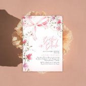 Boho Floral Baby in Bloom Baby Shower 招待状