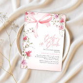 Boho Floral Baby in Bloom Baby Shower 招待状