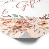 Boho Floral Baby Shower Cards and Gifts ポスター (角)