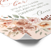 Boho Floral Baby Shower Mom-osa Bar ポスター (角)