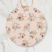 Boho Floral Baby Shower Thank You フェイバータグ (裏面)