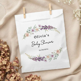 Boho Floral Baby Shower Wildflower Watercolor  フェイバーバッグ