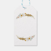  boho floral Baby Shower yellow wildflower ギフトタグ (裏面)