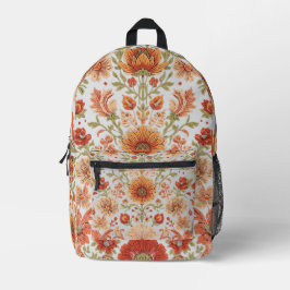 Boho Floral Backpac プリントバックパック