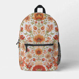 Boho Floral Backpac プリントバックパック