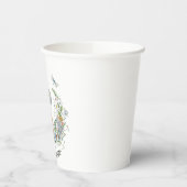 Boho floral birthday bear 紙コップ (左)