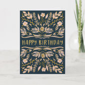 Boho Floral Birthday Card for Her カード (正面)