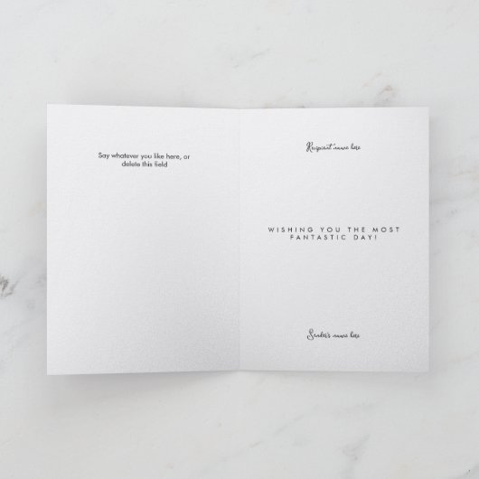 Boho Floral Birthday Card for Her カード (内部)