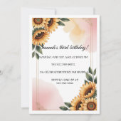 Boho Floral Birthday Party Invitation | Custom Sun 招待状 (正面)