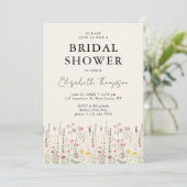 "Boho Floral Bliss Bridal Shower  招待状 (スタンド正面)