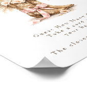 Boho Floral Boots Girl Baby Shower Guess How Many ポスター (角)