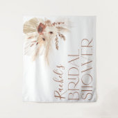 Boho Floral Bridal Shower Backdrop Tapestry タペストリー (正面)
