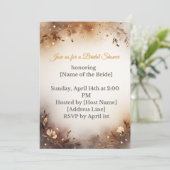 Boho Floral Bridal Shower Invitation 招待状 (スタンド正面)