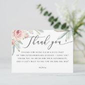Boho Floral Bridal Shower | Watercolor Botanical サンキューカード (スタンド正面)