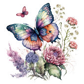 Boho floral Butterfly Sticker Bohemian Ästhetik シール