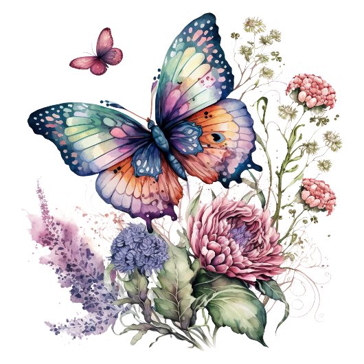 Boho floral Butterfly Sticker Bohemian Ästhetik シール