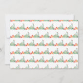 Boho Floral Cactus Baby Shower 招待状 (裏面)