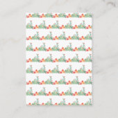 Boho Floral Cactus Baby Shower Diaper Raffle エンクロージャーカード (裏面)