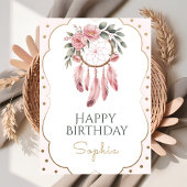 Boho Floral Chic Birthday カード