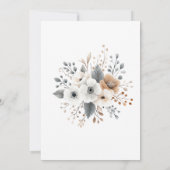 Boho Floral Christmas Dinner Invitation 招待状 (裏面)