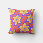 Boho Floral Colorful Pattern クッション (正面)