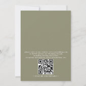 Boho Floral Cow Skull Western QR Code Wedding 招待状 (裏面)