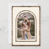 Boho Floral Cow Skull Western Wedding Photo セーブザデート (裏面)