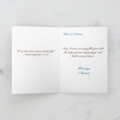 Boho Floral Cross Easter カード (内部)