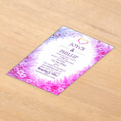 Boho Floral Custom Wedding Invites Cards アクリル招待状 (レイダウン)