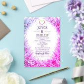 Boho Floral Custom Wedding Invites Cards アクリル招待状 (インサイチュ (ウェディング))