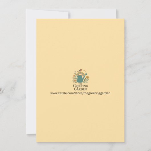 Boho Floral Custom Wedding Invites Cards 招待状 (裏面)