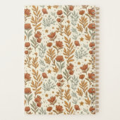 Boho Floral Dog Silhouette Earthy Botanical プランナー手帳 (裏面)