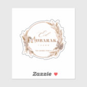 Boho Floral Eid Mubarak Sticker シール (シート)