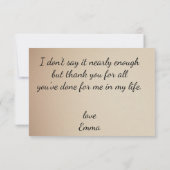 Boho Floral Ephemera photo サンキューカード (裏面)