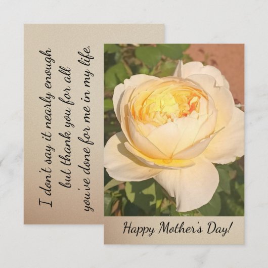 Boho Floral Ephemera photo サンキューカード (正面/裏面)