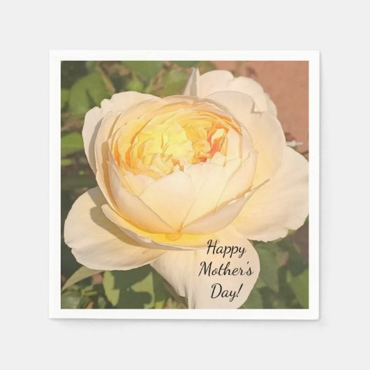 Boho Floral Ephemera photo スタンダードカクテルナプキン (正面)