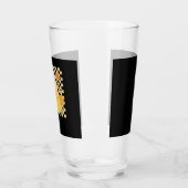 Boho Floral Fall Ghost and Black Cat Halloween Fal タンブラーグラス (左)