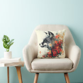Boho Floral Fox Wildlife Nature クッション (椅子)