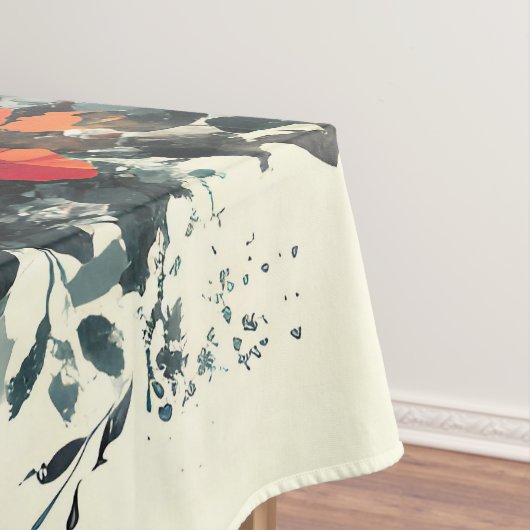 Boho Floral Fox Wildlife Nature テーブルクロス (インサイチュ)