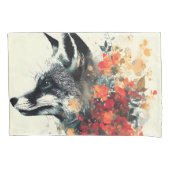 Boho Floral Fox Wildlife Nature 枕カバー (正面)